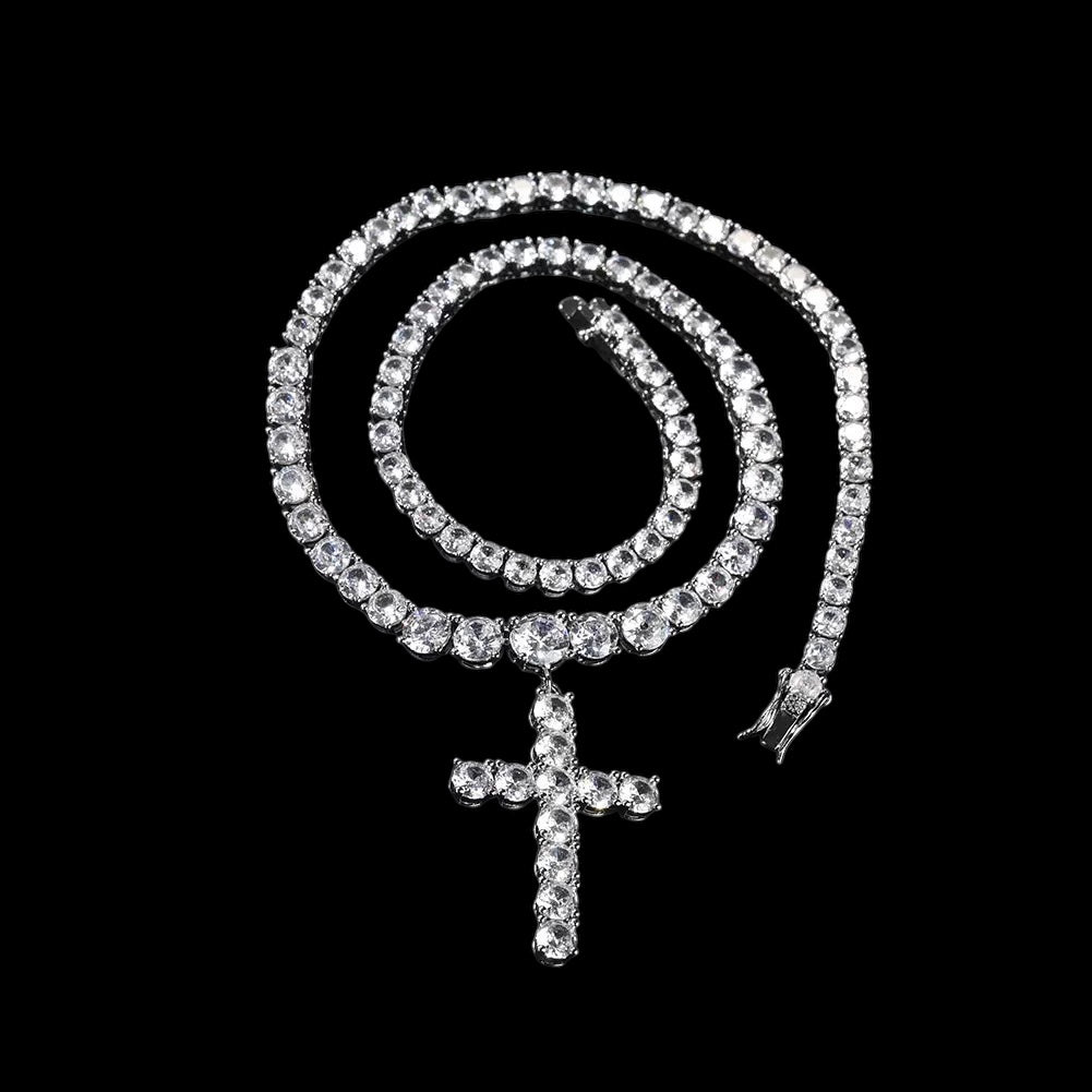 Iced Cross Tennis Chain