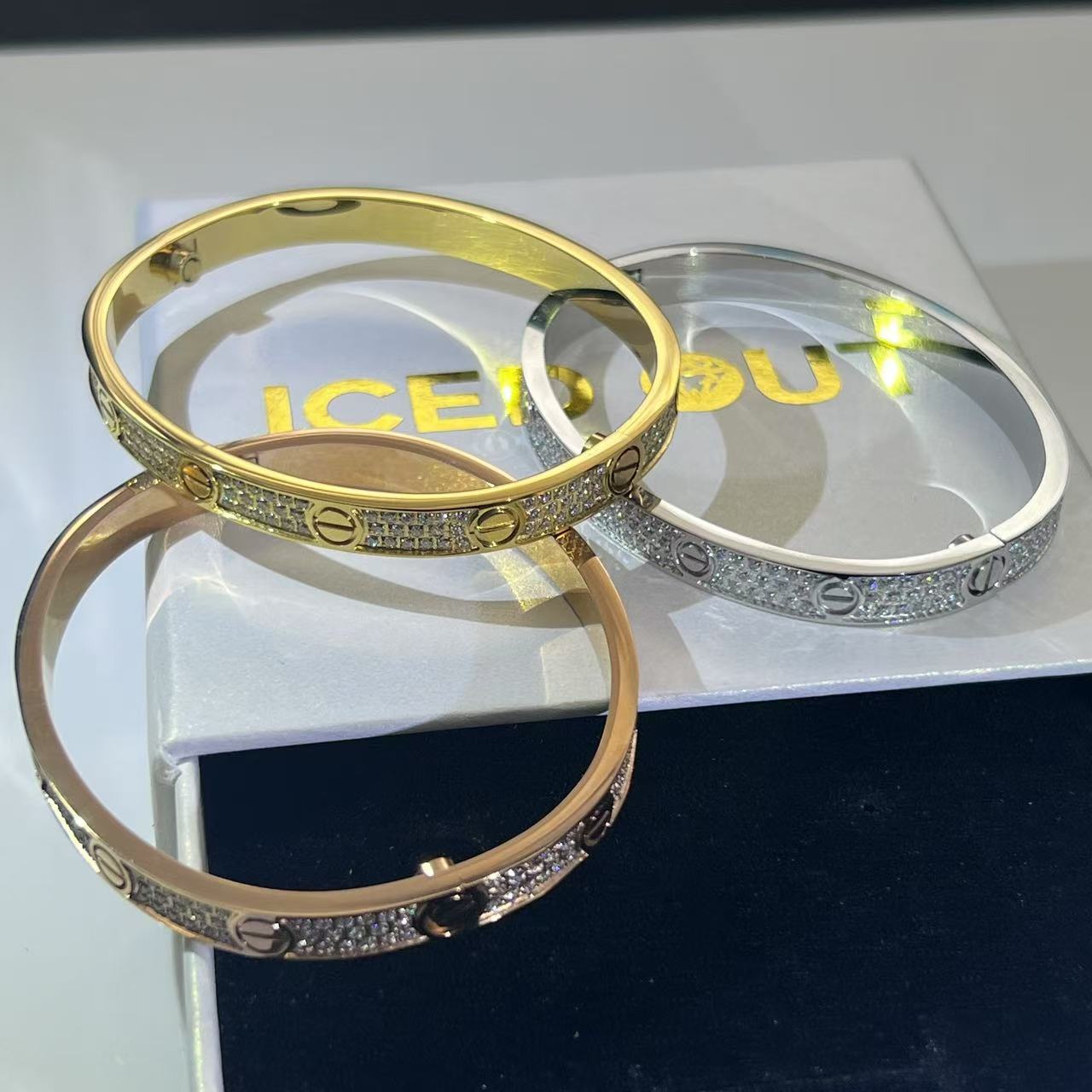 Iced Bangle Bracelet