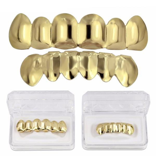 Ensemble Grillz plaqué or