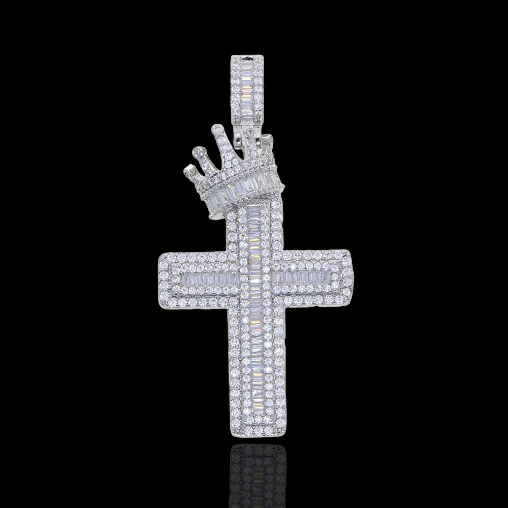 Couronne Croix Pendentif