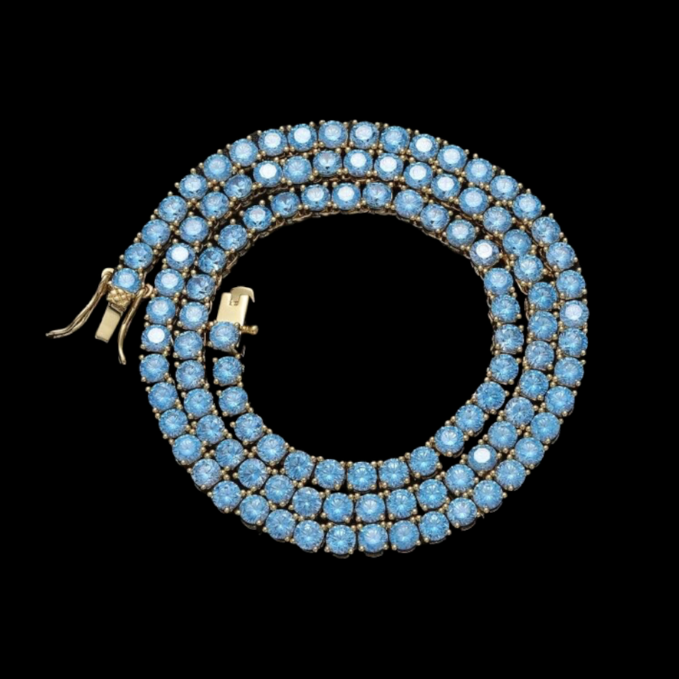 Topaze bleue | Collier Tennis
