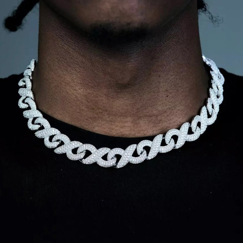 Diamond Infinity Cuban Link Chain – ICED OUT