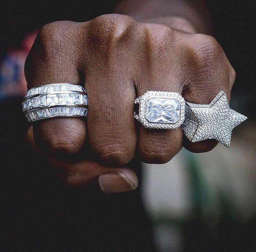 Bague d'éternité diamant taille baguette
