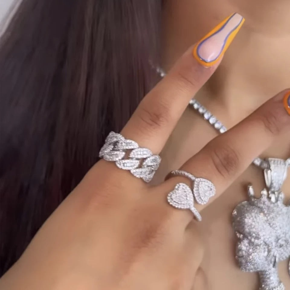 Bague Cubaine Diamant Baguette