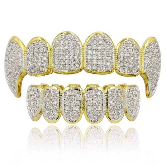 6/6 ICED OUT Royal Fang Grillz Set
