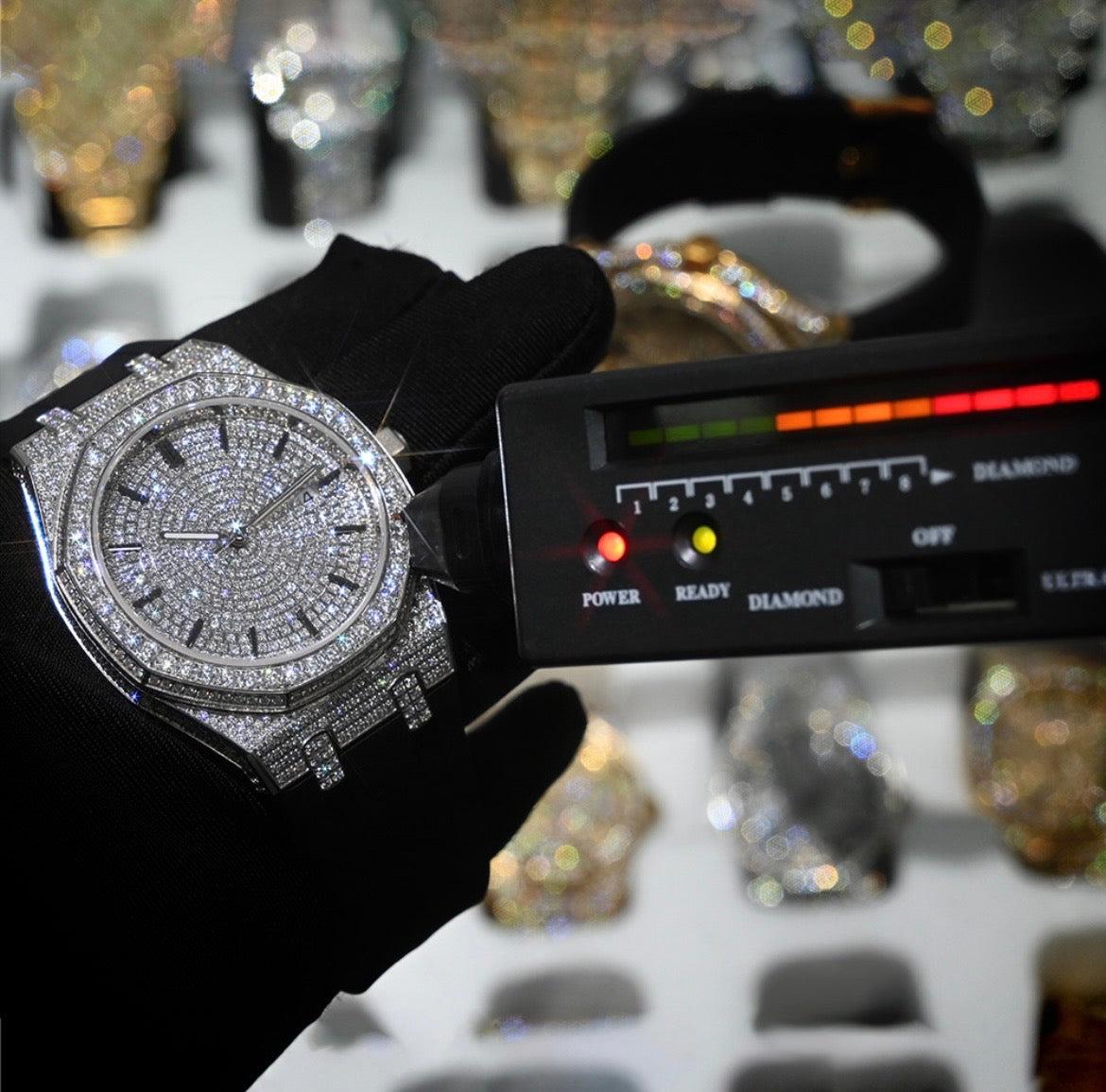 Royal Majestic Baton 42mm – Moissanite Watch