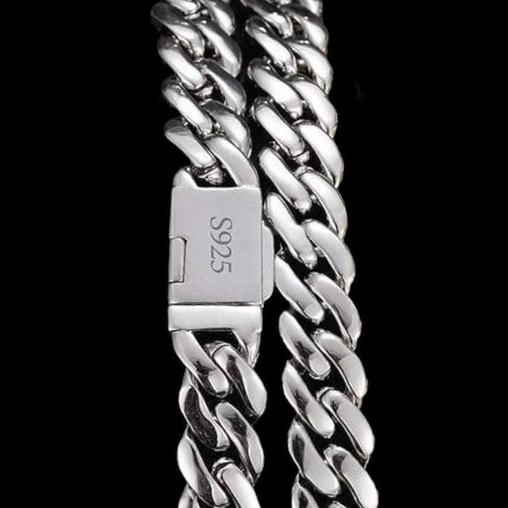 8mm Moissanite Diamond Prong Cuban Chain