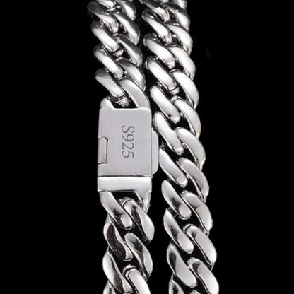 8mm Moissanite Diamanten Prong Cuban Ketting