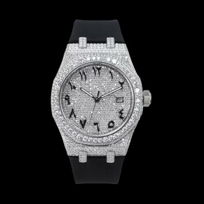 Royal Majestic Arabic 42mm – Moissanite Watch