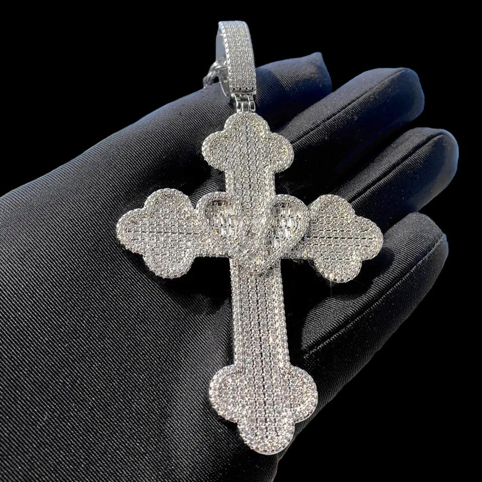 Broken Heart Cross Pendant