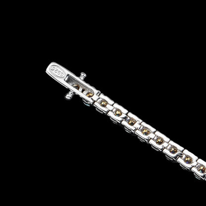 Bracelet Tennis Diamant Moissanite Champagne 3mm