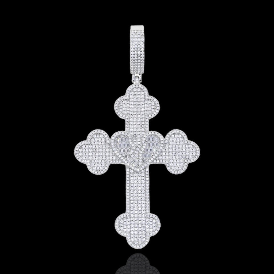 Pendentif Croix Coeur Brisé