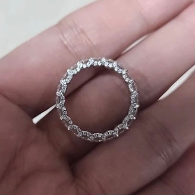 Bague diamant moissanite argent 3mm