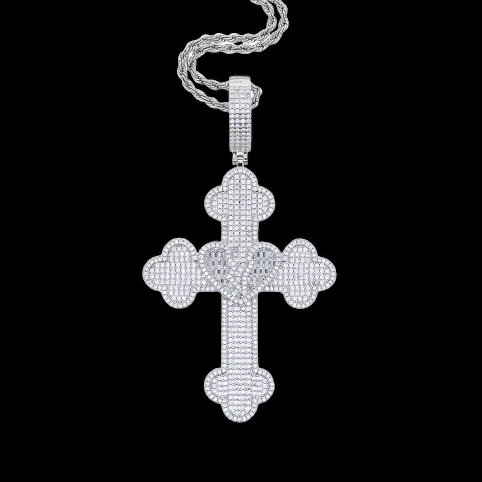 Broken Heart Cross Pendant