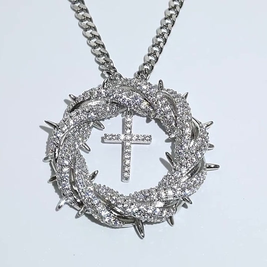 Crown of Thorns Cross Pendant