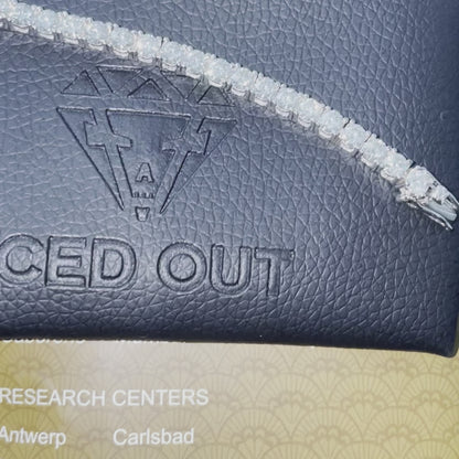 4mm Silver Moissanite Diamond Tennis Bracelet