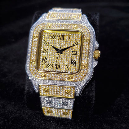 Montre King Square multicolore Fully Iced out