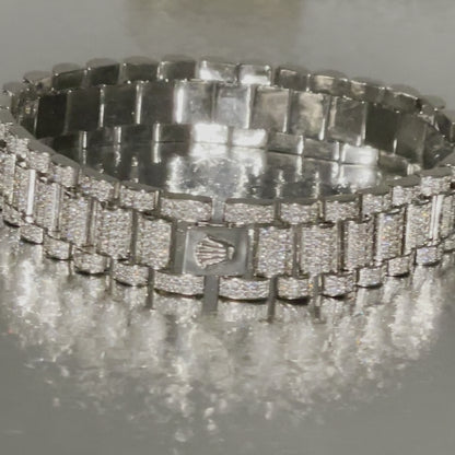 Fully Iced Out Rolex Link Bracelet