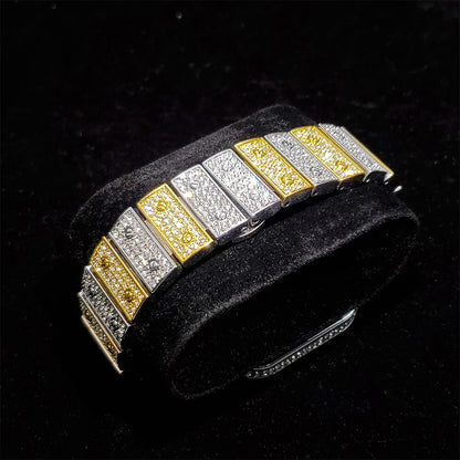 Montre King Square multicolore Fully Iced out