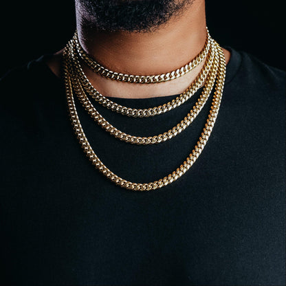 8mm Gold Plated Miami Cuban Ketting