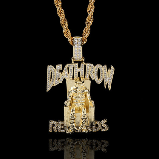 Pendentif Death Row plaqué or 