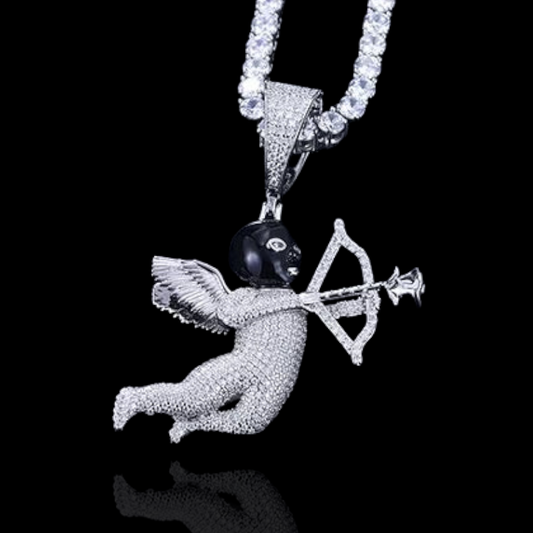 Moissanite Diamond Cupid Angel Pendant