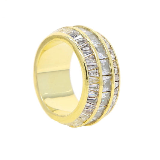 Gold Plated | Baguette Diamond Eternity Ring