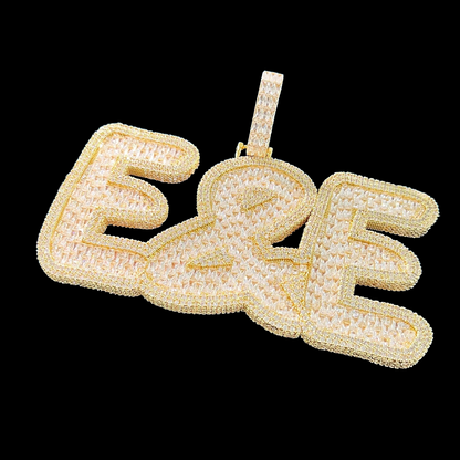 Porte-nom personnalisé XXL Iced Out Baguette
