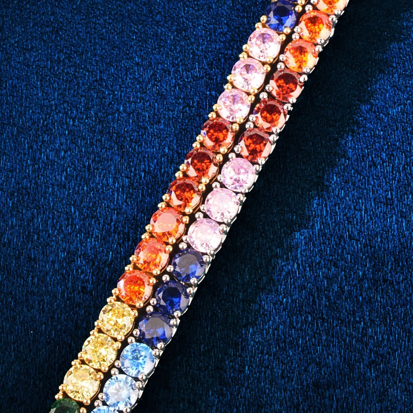 4MM MULTIKLEUR TENNIS KETTING