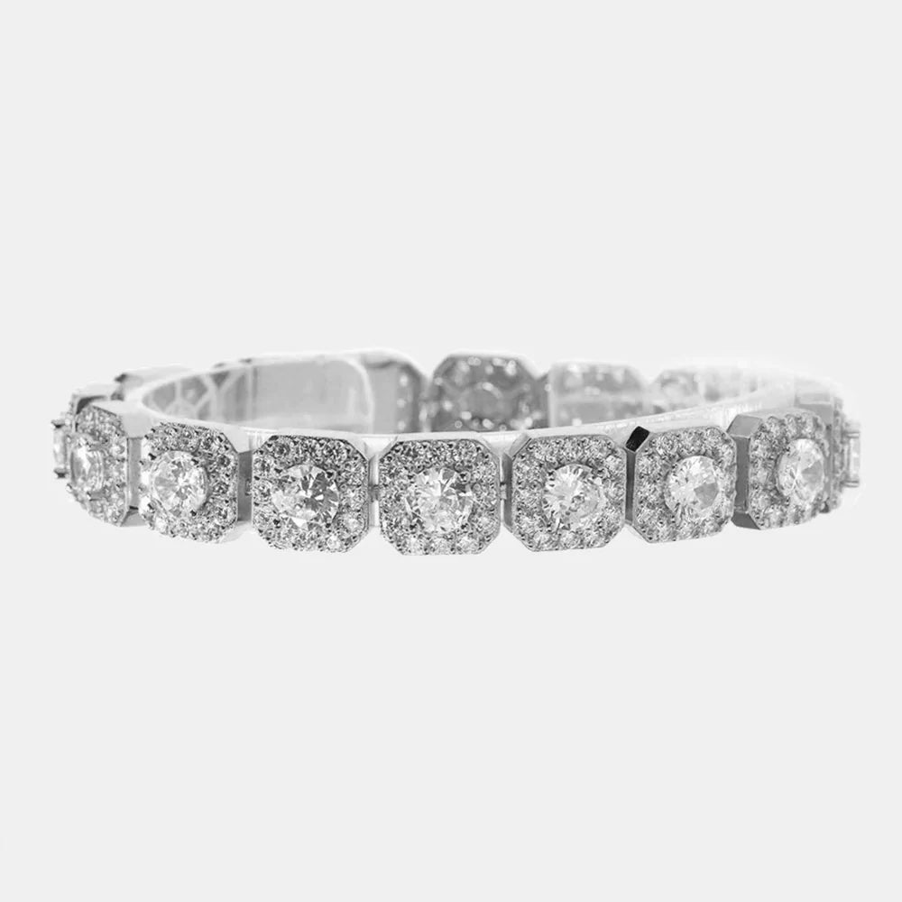 Iced Out Bracelet Tennis Cluster