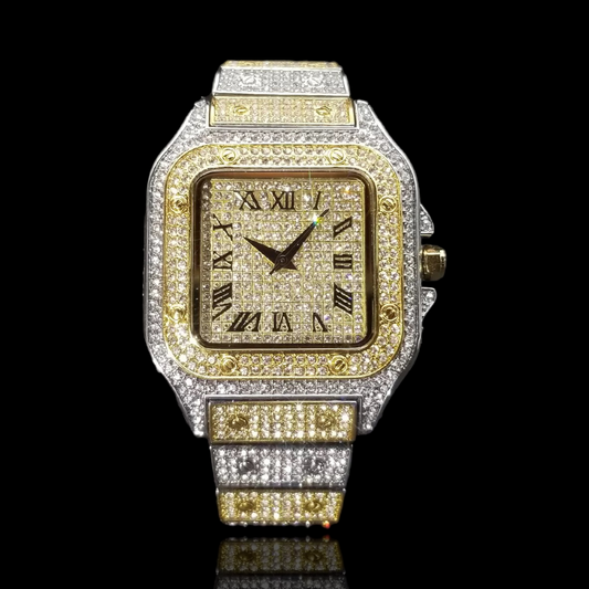 Montre King Square multicolore Fully Iced out