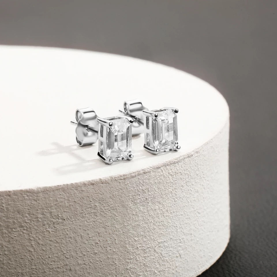 Gesimuleerde Baguette diamanten Oorbellen