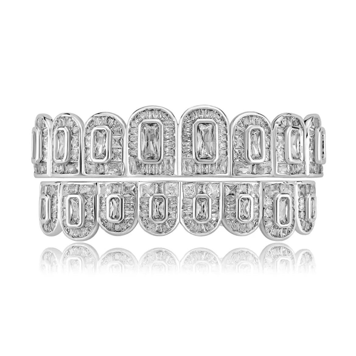 Ensemble de grillz à baguette glacé de qualité supérieure
