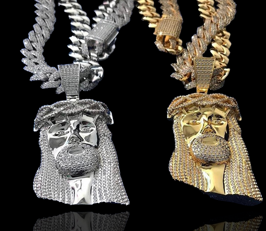 Jesus Pendant + Cuban Chain