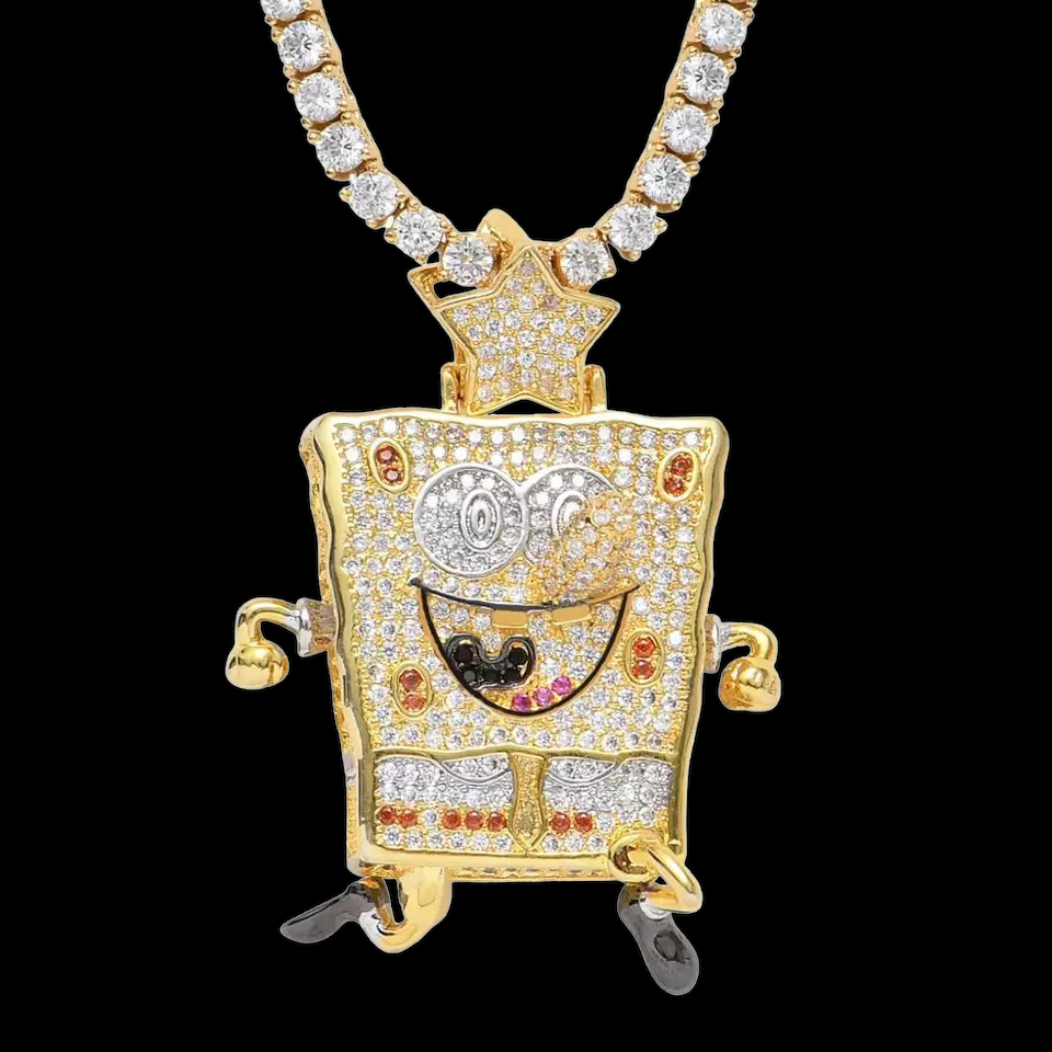 Pendentif éponge Iced Out custom