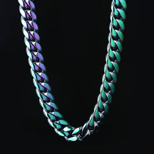 14mm Neo Chrome Miami Cuban Chain