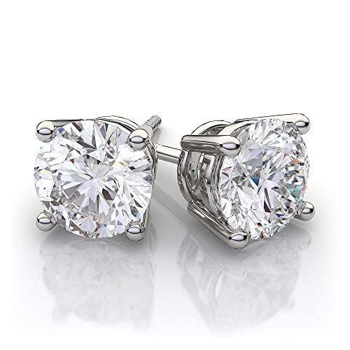 Silver Moissanite Diamond Earrings