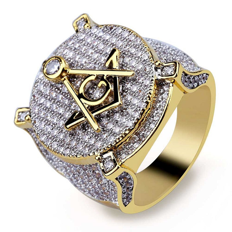 Bague de franc-maçon glacé