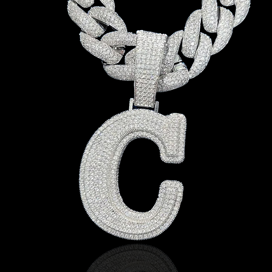 Large Diamond Letter pendant