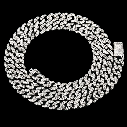 Chaîne cubaine en diamant de 6 mm