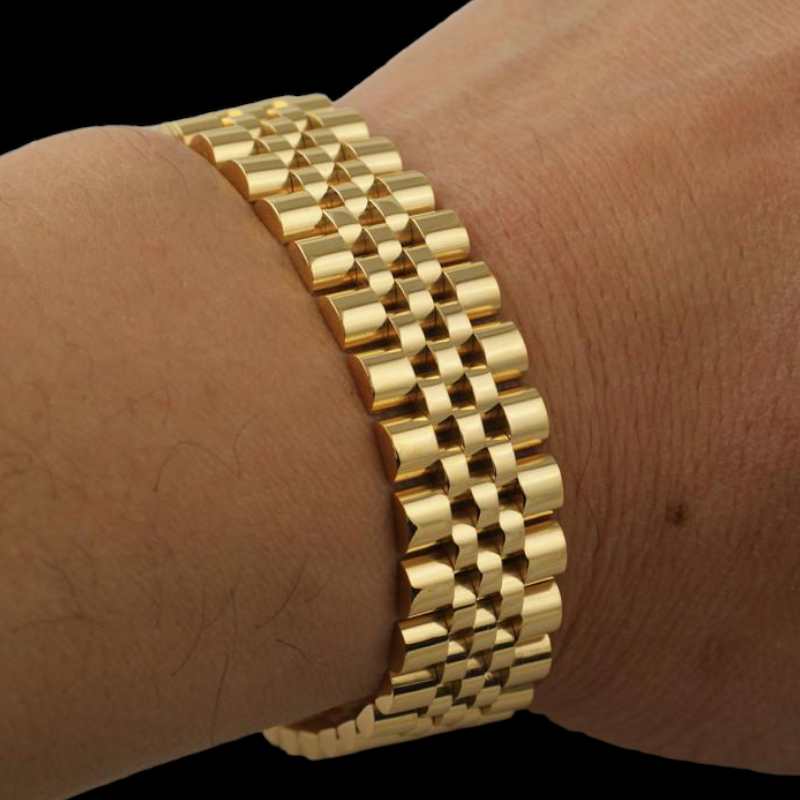 Gold Plated Jubilee Rolex Link Bracelet