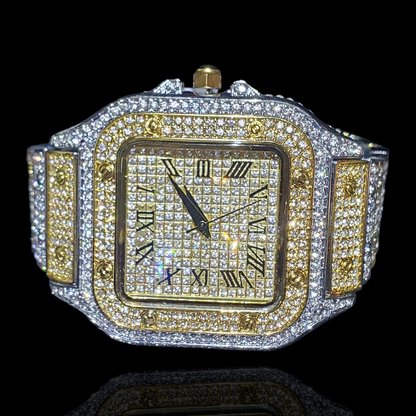 Montre King Square multicolore Fully Iced out