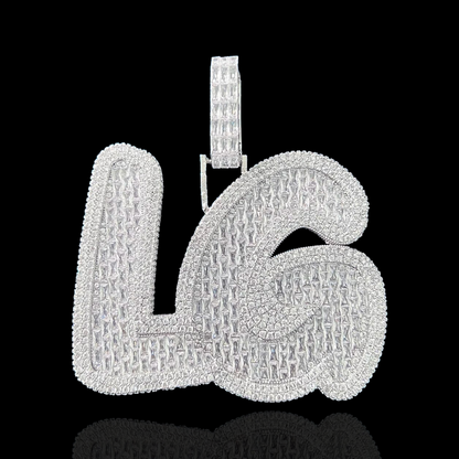 Porte-nom personnalisé XXL Iced Out Baguette