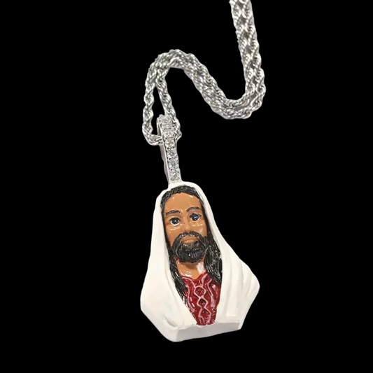 Pendentif Jésus haut de gamme décoré avec de la peinture émaillée