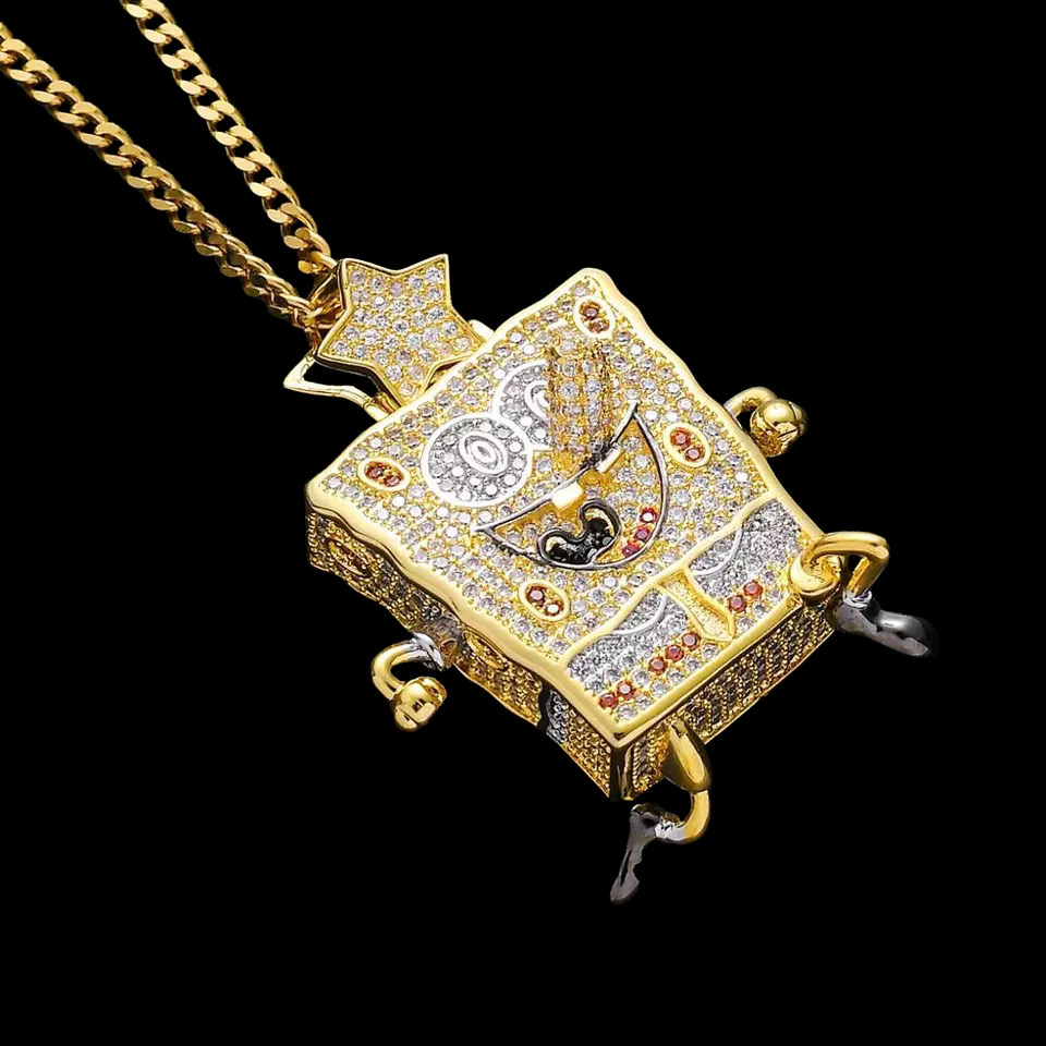 Pendentif éponge Iced Out custom