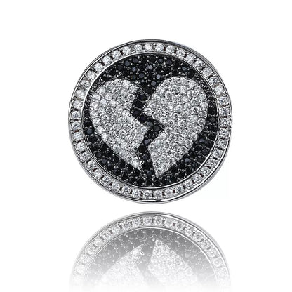 Bague cœur brisé glacé
