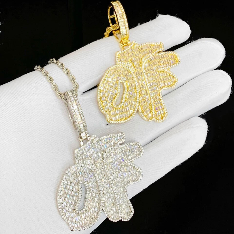 Pendentif OTF plaqué or