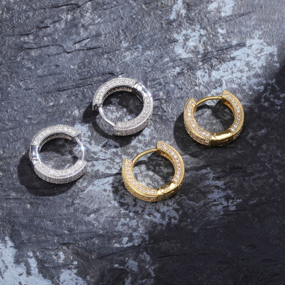 24mm Iced out Oorringen