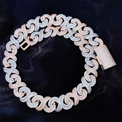 12MM Multikleur Infinity Cuban Link Ketting