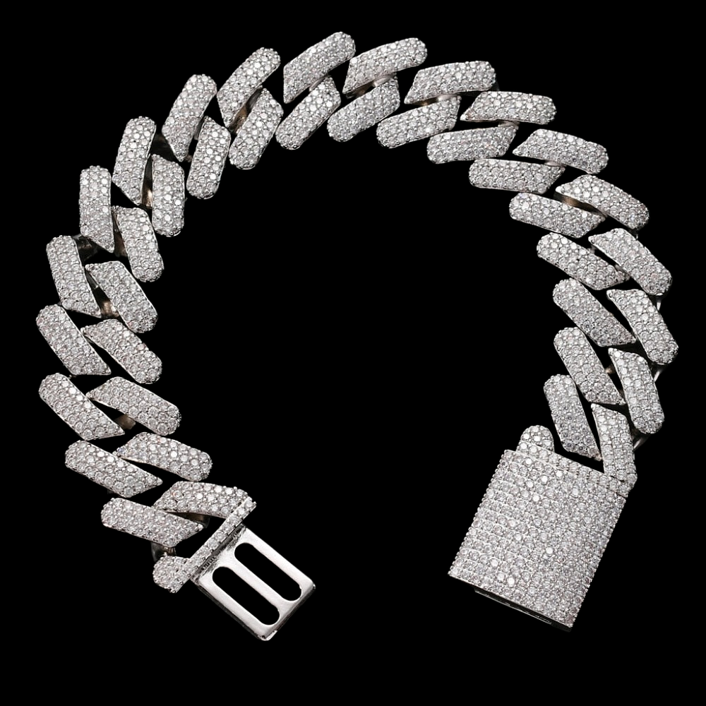 Silver Iced Out Bracelet 13mm – Orion Official